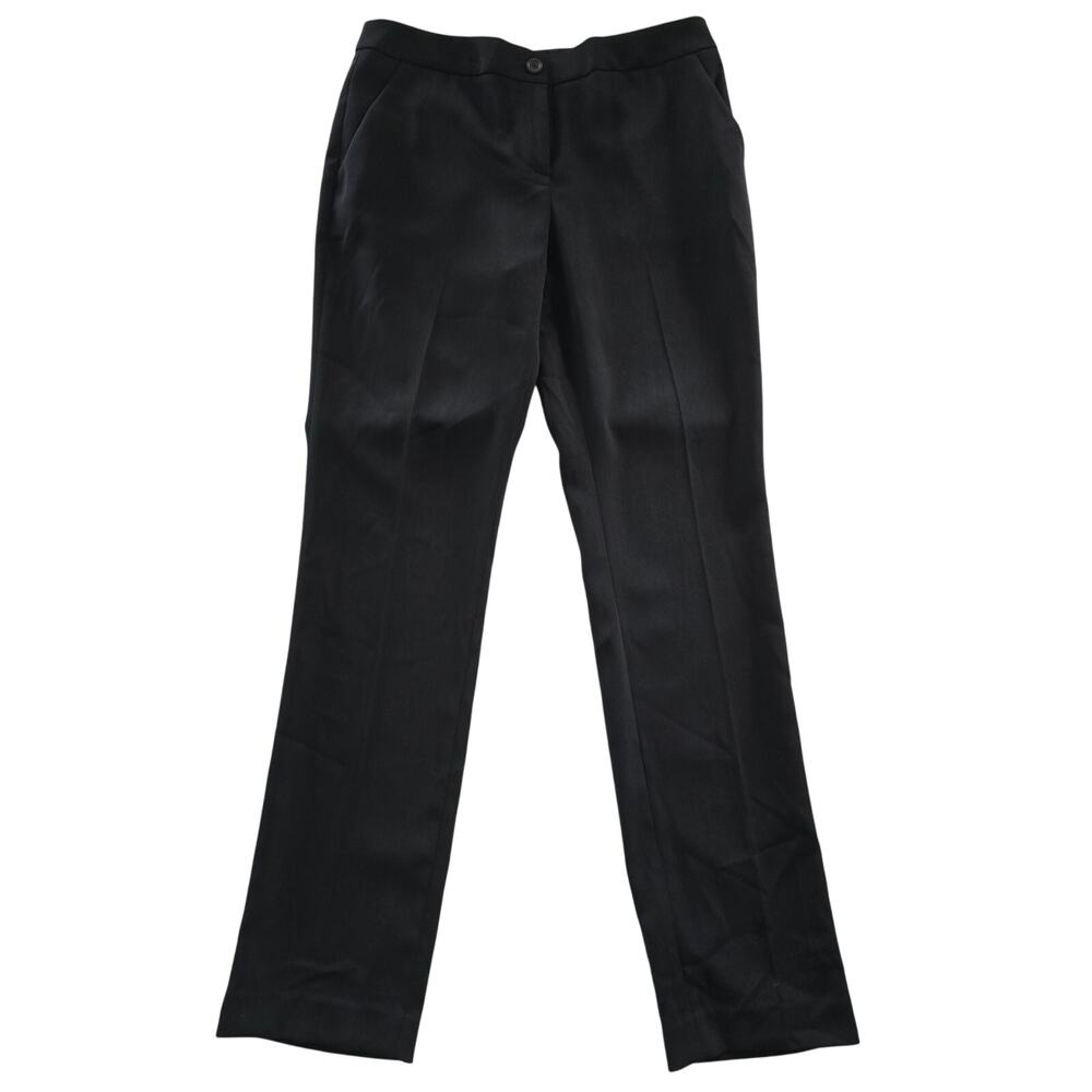 NWT Karl Lagerfeld Black Dress Pants Sz 6 High Rise Straight Leg 4-Pocket